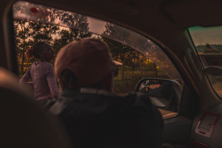 Watching from inside the vehicle