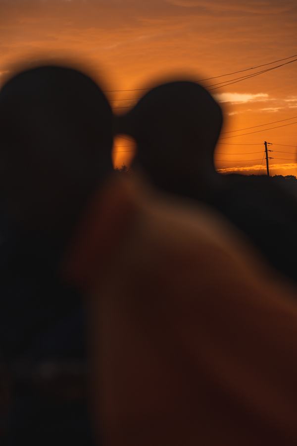 Silhouettes against the sunset