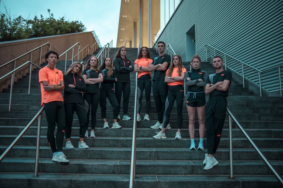 The team on the stairs