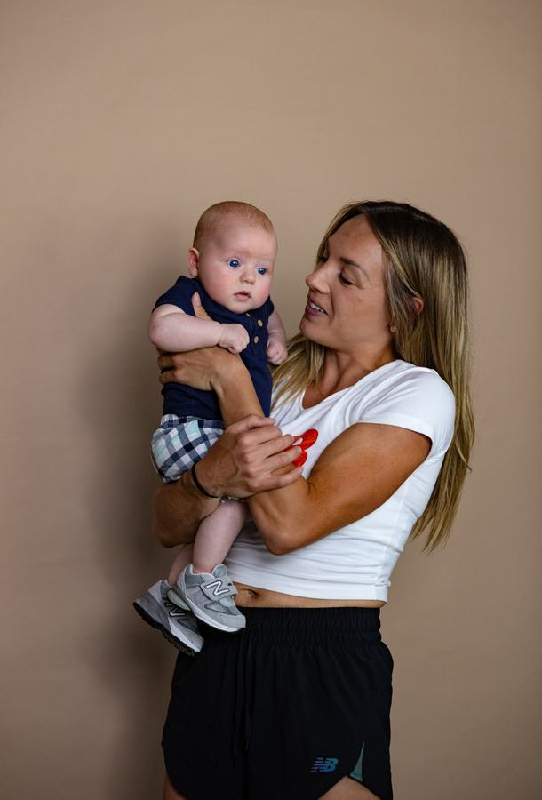 Holding the baby