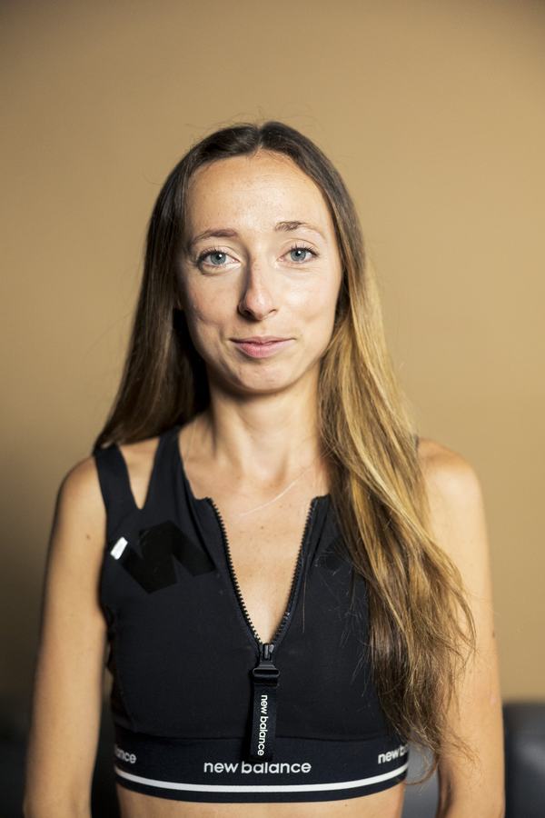 Headshot, sports bra