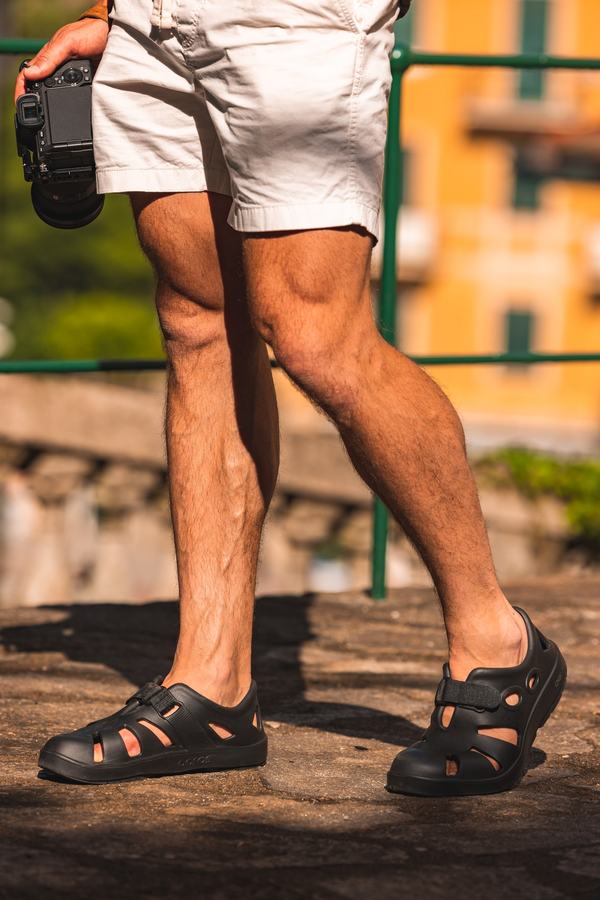 Sandals on the stone