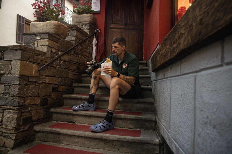 On the village steps, Chamonix