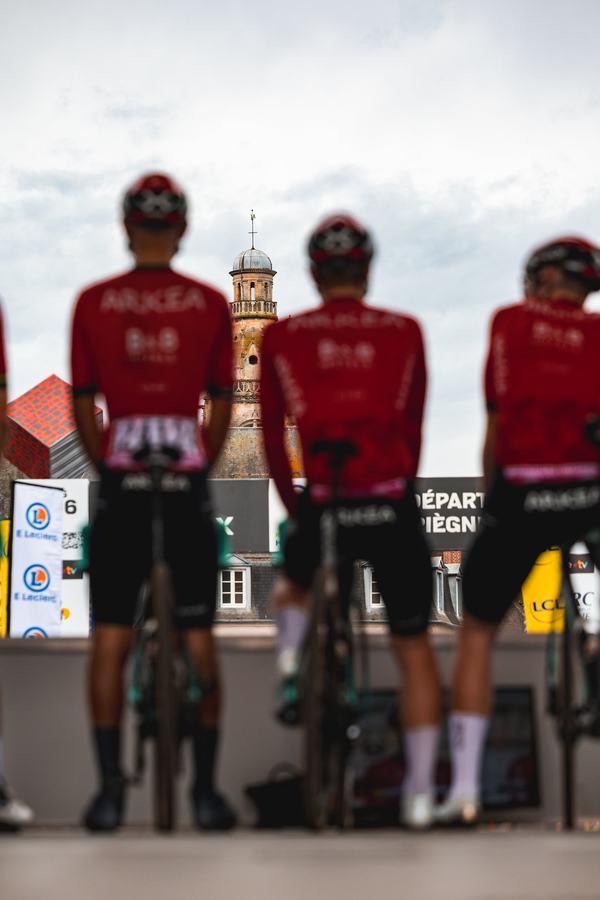 Backs to the start line