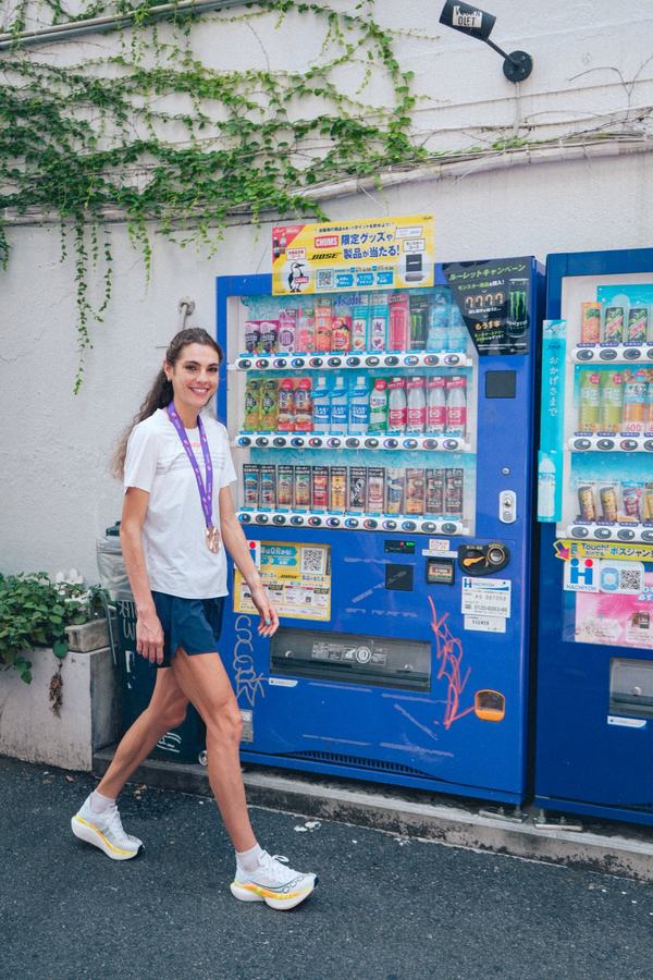Beside the vending machines