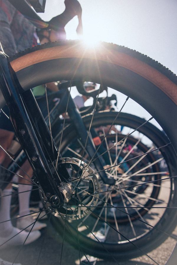 Fork and sun, close