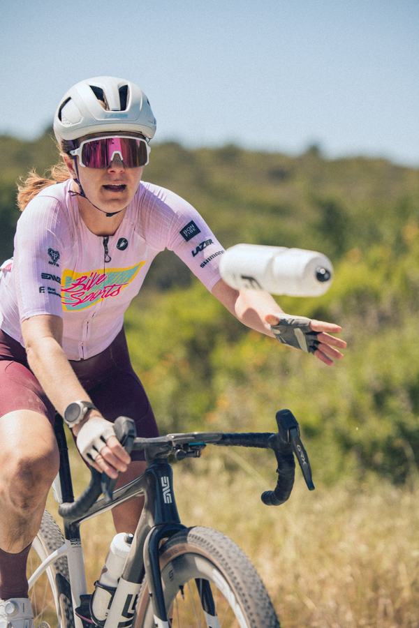 Bottle tossed mid-race