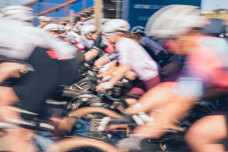 The bunch in a blur