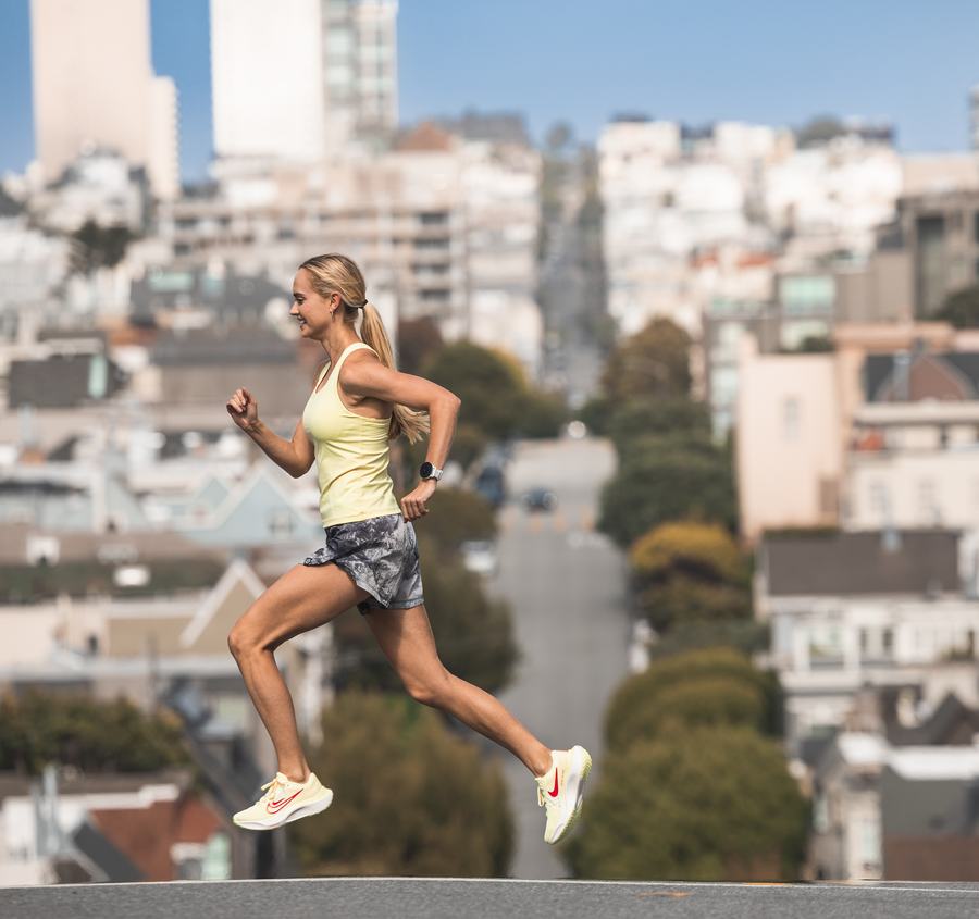 Running down a San Francisco hill