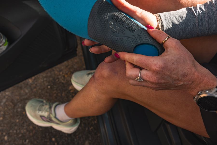 Fitting the insole, from above