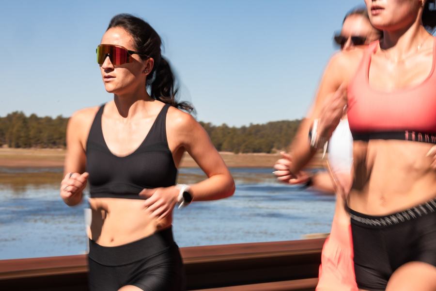 A group run by the lake