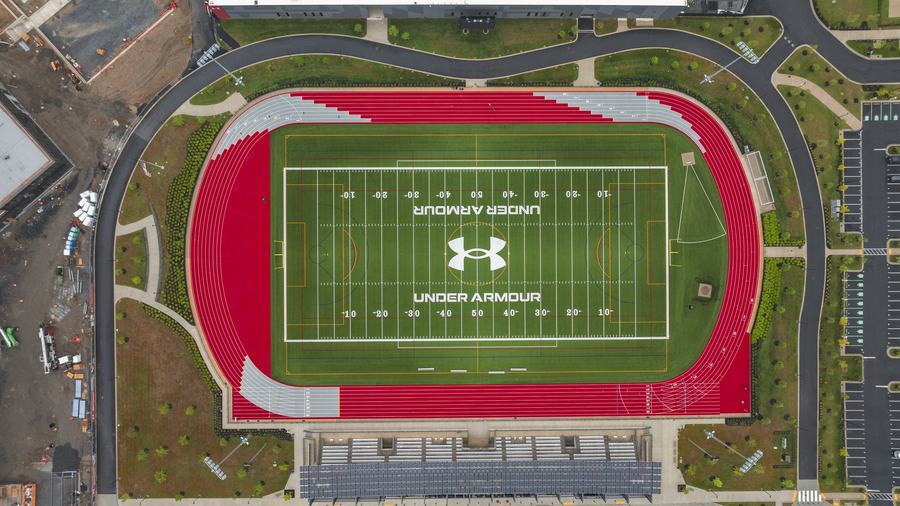 The Under Armour track from above